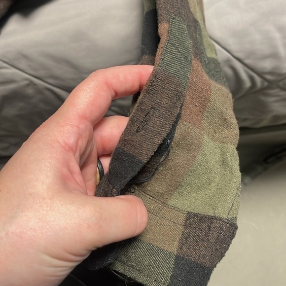 Burnside Button Down Checkered Flannel Long Sleeve Size Medium - Picture 9 of 9